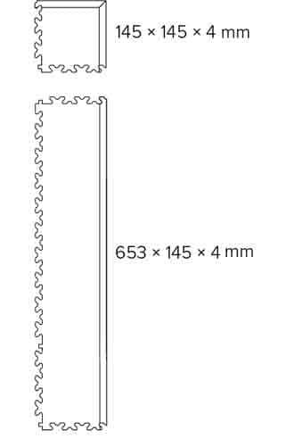 Dimensions bordures